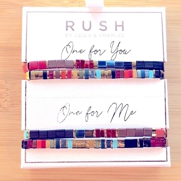Brand New Rush By Denis & Charles Set of 4 Colorful Beaded Friendship Bracelets - Picture 7 of 11
